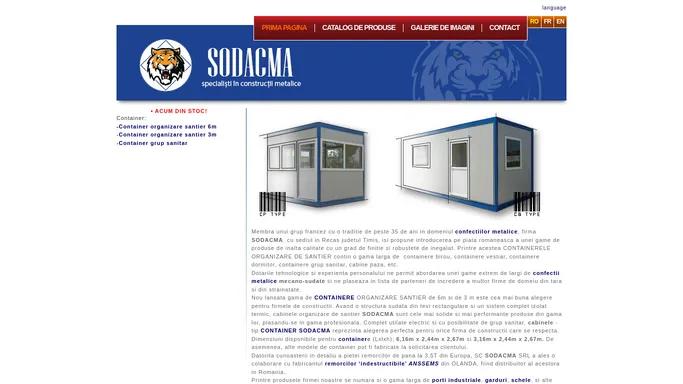 SODACMA CONTAINER ROMANIA | Container organizare santier, container birou, container grup sanitar, confectii metalice