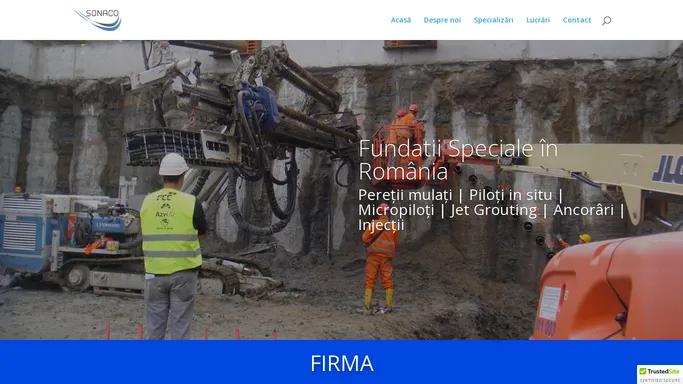 Inicio - Sonaco | Fundatii Speciale in Romania