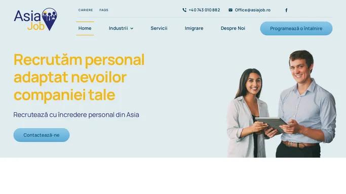 AsiaJob - Recrutare Personal Asiatic pentru Compania ta HR