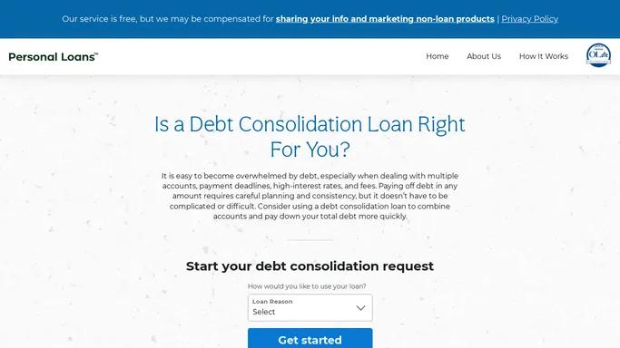 Debt Consolidation | PersonalLoans.com