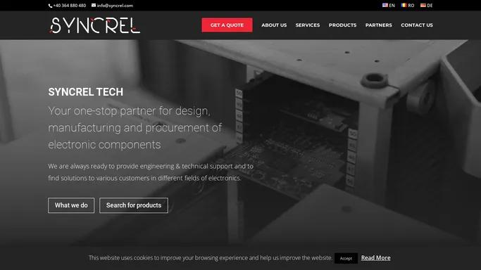 Syncrel Tech. Electronic Components Design, Manufacturing, Procurement