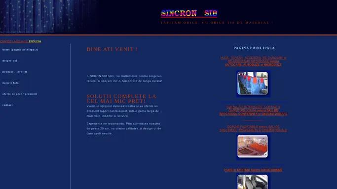 pagina oficiala SINCRON SIB SRL SIBIU