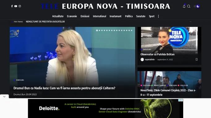 TeleEuropa Nova Timisoara - Stiri Timisoara si Vestul Tarii
