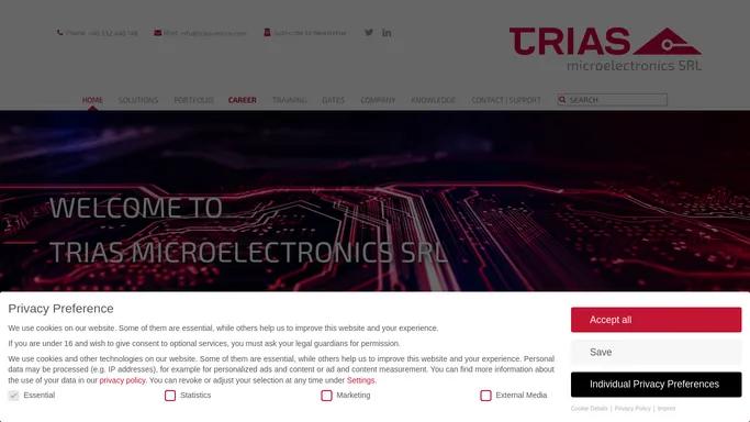 Welcome to TRIAS microelectronics SRL