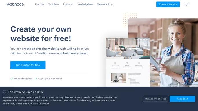 Easy & Free Website Maker | Create a Free Website - Webnode