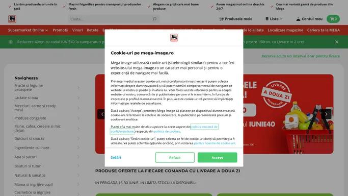 Supermarket Online – Livrare Cumparaturi la Domiciliu | MEGA IMAGE