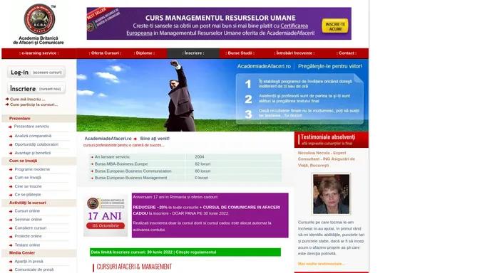 Academia de Afaceri - Cursuri Online Resurse Umane, Management, Marketing, Engleza