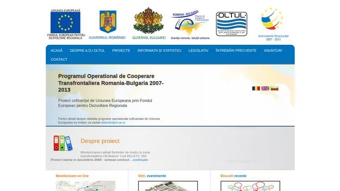 Programul Operational de Cooperare Transfrontaliera Romania-Bulgaria 2007-2013