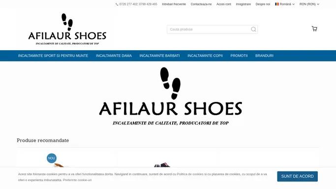 Afilaur Shoes - Incaltaminte de calitate, producatori de top din Romania, Italia, Germania
