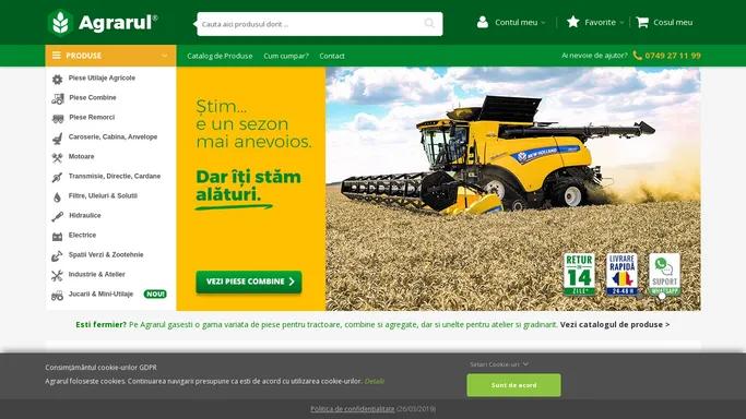 Agrarul.ro - Piese Tractoare, Combine si Utilaje Agricole Online