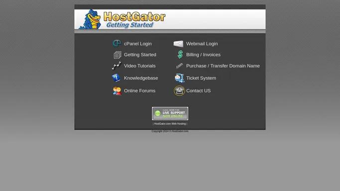 HostGator Web Hosting Website Startup Guide
