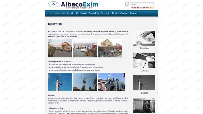 Proiectare si executie instalatii electrice - Albaco Exim - Alba Iulia