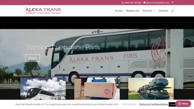 Transport International persoane si colete Romania Paris - Alexa Trans
