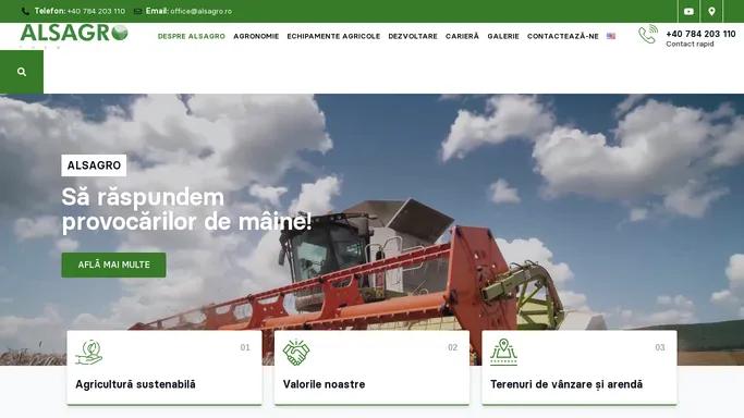 ALSAGRO: pentru o agricultura durabila si responsabila