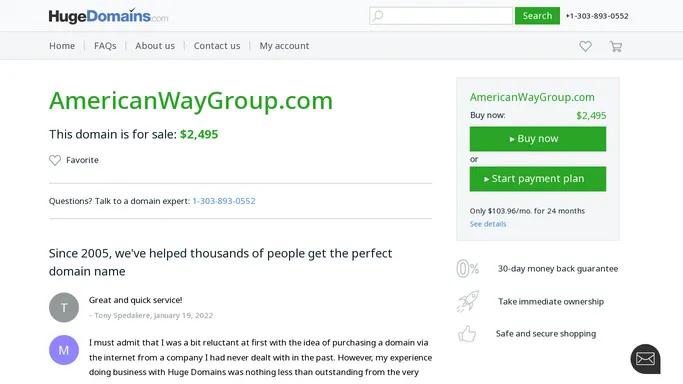 AmericanWayGroup.com is for sale | HugeDomains