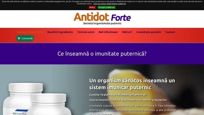 Antidot Forte – Secretul organismului puternic – Supliment alimentar cu efect antioxidant si antiviral