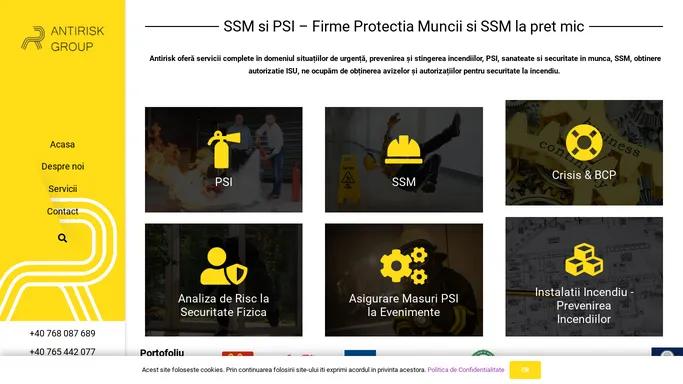 SSM si PSI – Firme Protectia Muncii si SSM - Antirisk