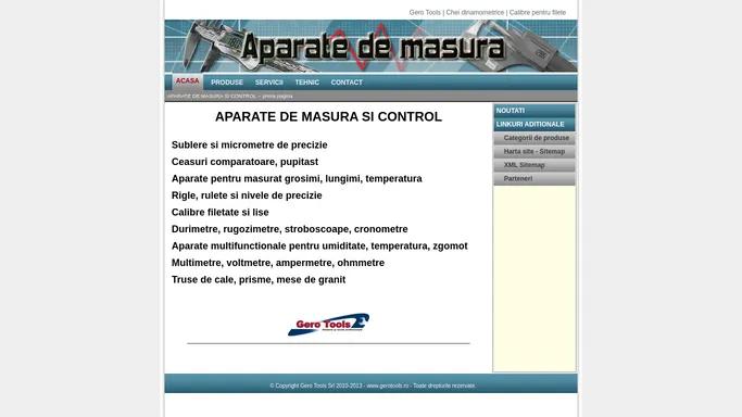 APARATE DE MASURA SI CONTROL