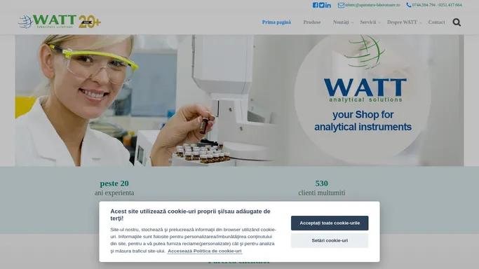 WATT aparatura de laborator - echipamente de analiza si masurare