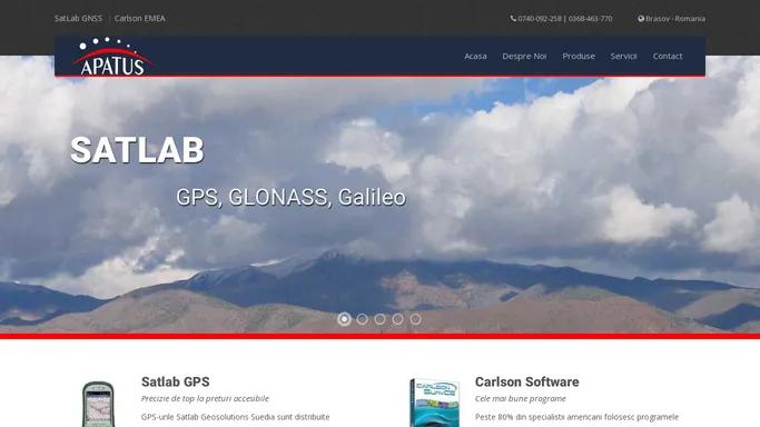 Apatus Romania | GPS GNSS Satlab - Carlson Software - Topografie - Cadastru - Mine - Ape