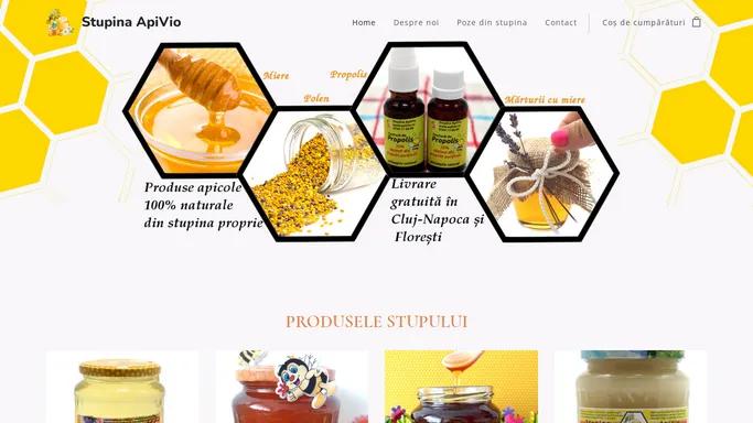 Stupina ApiVio - Miere de albine naturala, mixuri din miere cu catina, ghimbir, aronia, polen, propolis si marturii cu miere.