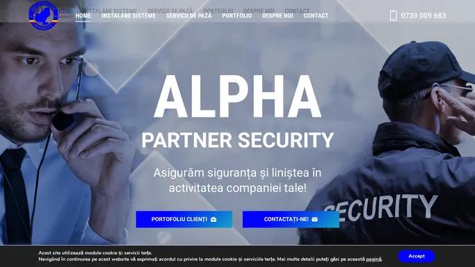 Firma de paza Tirgu Mures - Alpha Partner Security