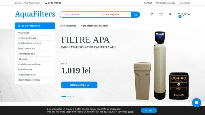 Instalatii dedurizare si filtrare apa - AquaFilters