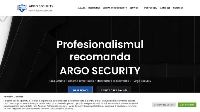 ARGO SECURITY – SERVICII DE SECURITATE