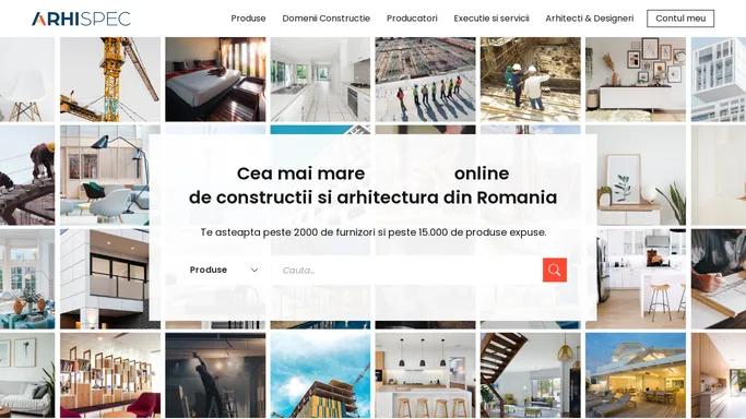 Cea mai mare biblioteca online de produse si servicii pentru constructii si arhitectura din Romania