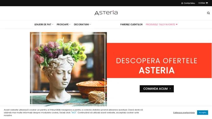 Textile si decoratiuni pentru casa ta acum pe Asteria.ro