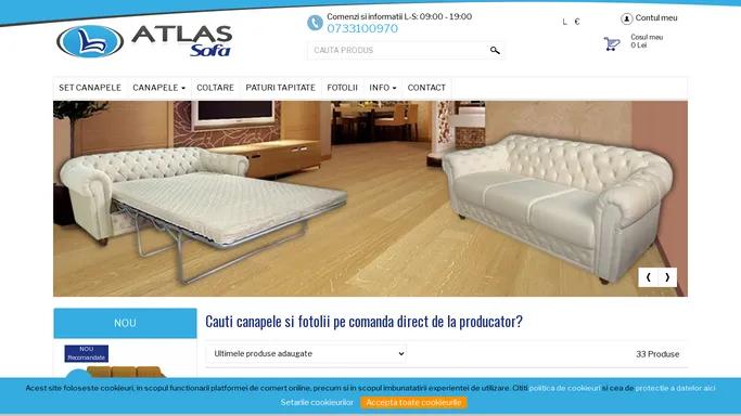 Canapele pe comanda | magazin online producator canapele si fotilii | Atlas
