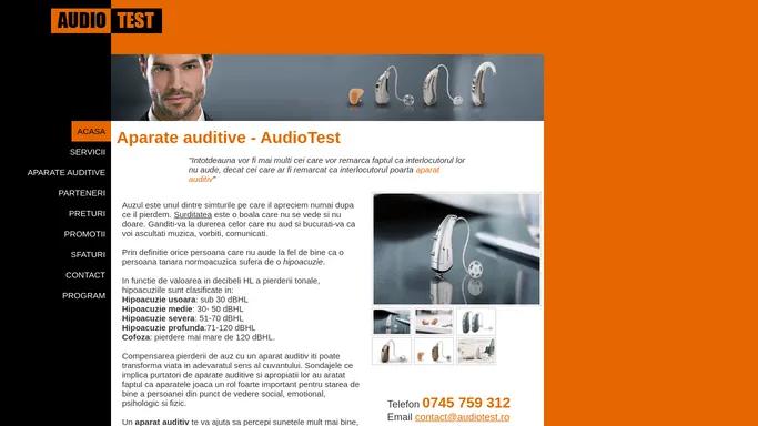 Audio Test - Aparate auditive