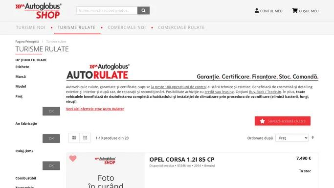 Autoglobus SHOP - Auto Rulate Certificate si Garantate