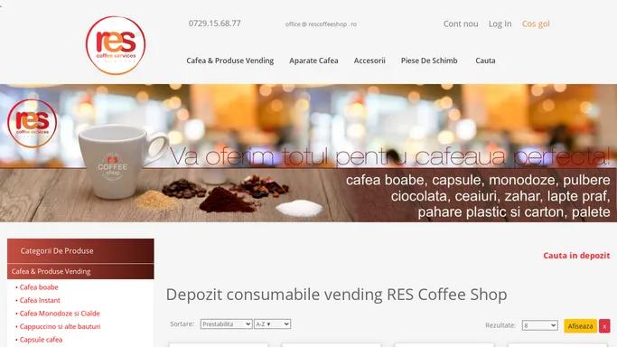 🍵 Depozit consumabile Vending Cafea Boabe Automate Cafea Iasi Res Co