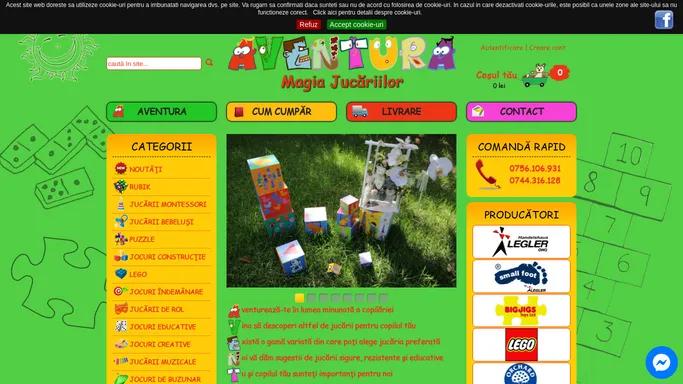 Magazin online de jucarii din lemn si jocuri educative, puzzle-uri, jocuri creative, jocuri de indemanare, jucarii muzicale - Aventura - Magia Jucariilor