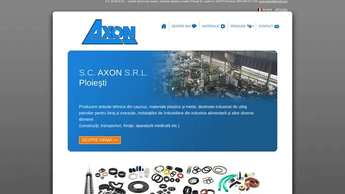 Produse din cauciuc, materiale plastice si metal | AXON Ploiesti