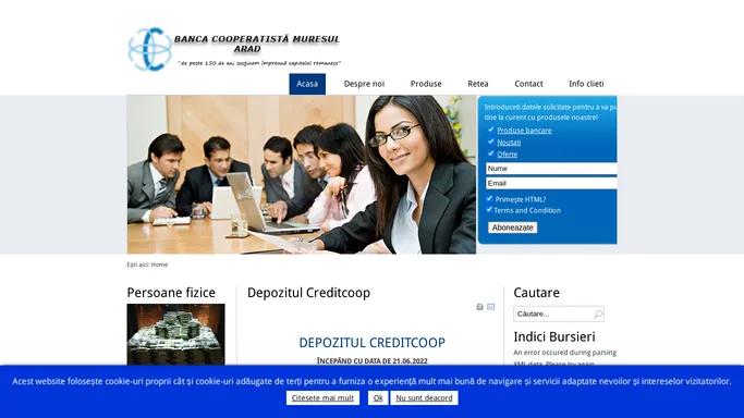 Banca Muresul Arad - Acasa
