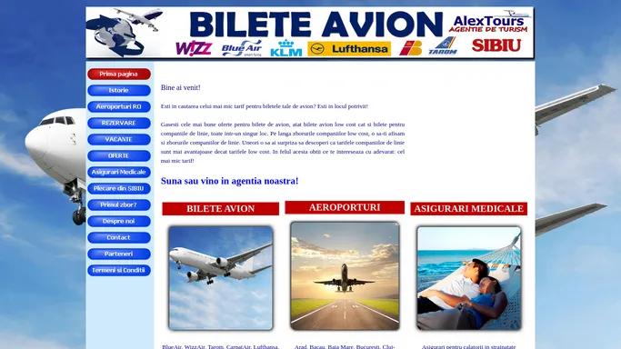 BILETE AVION SIBIU - BlueAir WizzAir Tarom