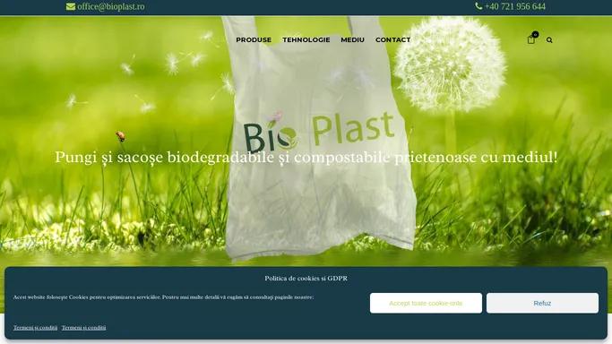 Pungi | sacose | biodegradabile | compostabile | personalizate | nepersonalizate | tip maieu | tip banana sau cu maner aplicat