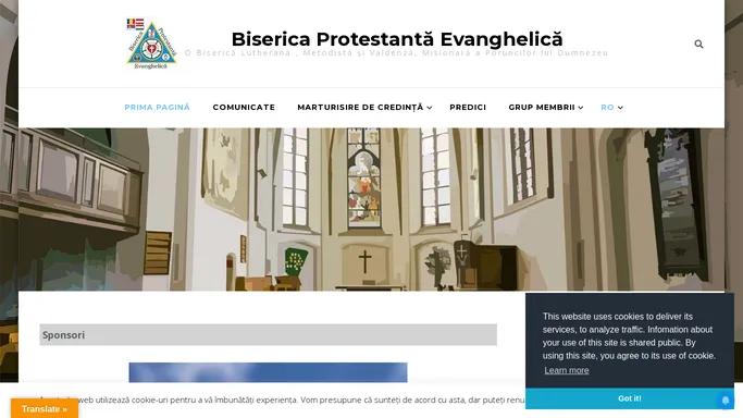 Biserica Protestanta Evanghelica - O Biserica Lutherana , Metodista si Valdenza, Misionara a Poruncilor lui Dumnezeu