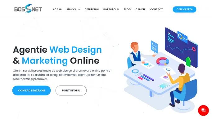 ▷ Web Design & Marketing Online | Creare Site Web | Agentia BOSSNET