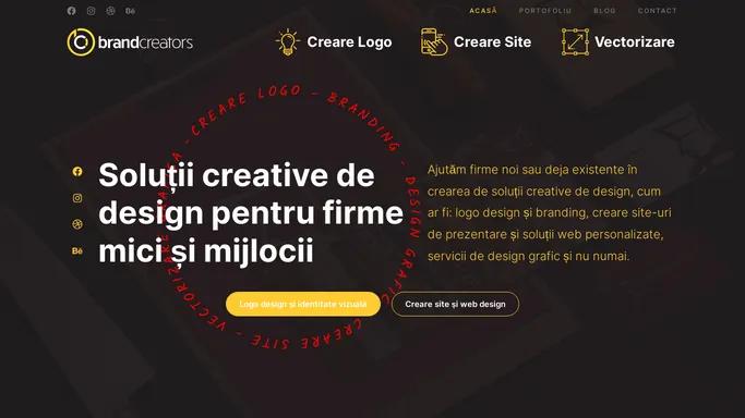 Solutii creative de design: creare logo, site si altele - Brand Creators