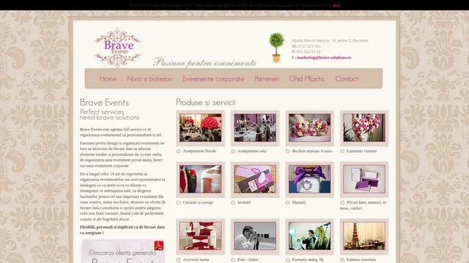 Brave Events - Agentie full service pentru nunti, botezuri si evenimente corporate