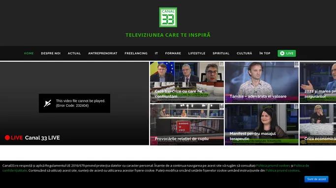 Canal33 - Televiziunea care te inspira