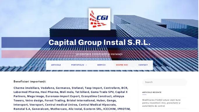 Capital Grup Instal S.R.L. – Proiectare Constructii si Instalatii