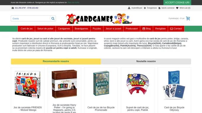 Carti de joc, jocuri de societate, puzzles - Importator si distribuitor