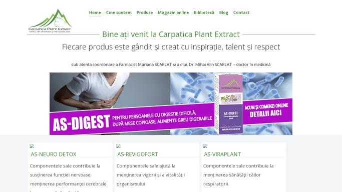 Carpatica Plant Extract - Suplimente alimentare naturale marca Dr. Alin Scarlat