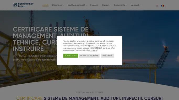 CertInspect – Certificare sisteme de management | Cursuri ISO | Inspectii
