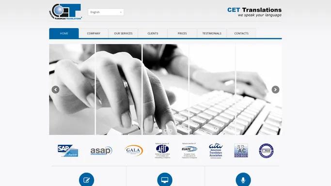 Translation services - CET Translations