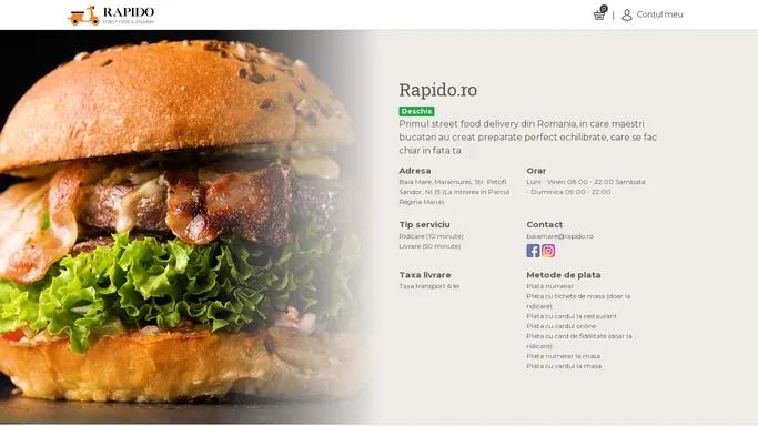 Rapido - Burger, Pizza, Panini - Food Delivery - Baia Mare